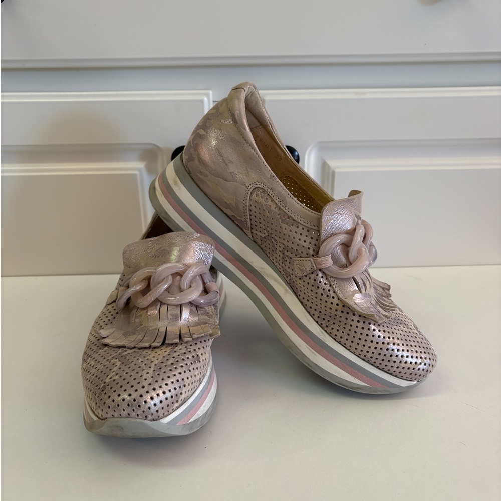 Softwaves Cadie Platform Sneaker Rose Gold Camo